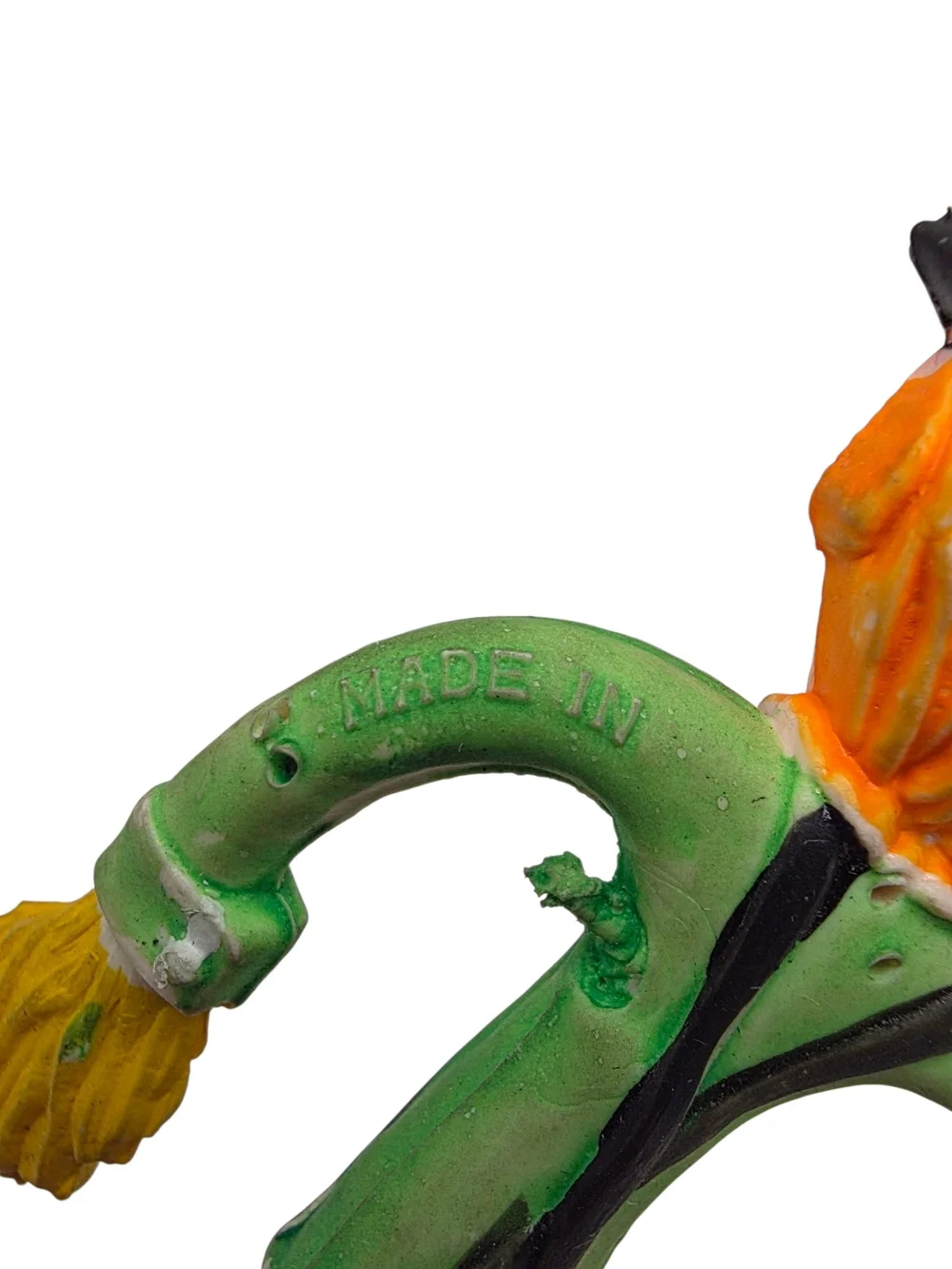 Vintage Halloween Bendy Toy Monster Scarecrow 5.25” Fun World Hong Kong